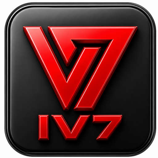 IV7 Game APK download screen with IV7 app login and gaming interface on Android device